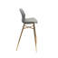 Upholstered Counter Stool with Metal Frame-1651201771
