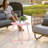Pink Outdoor Iron Plate Table