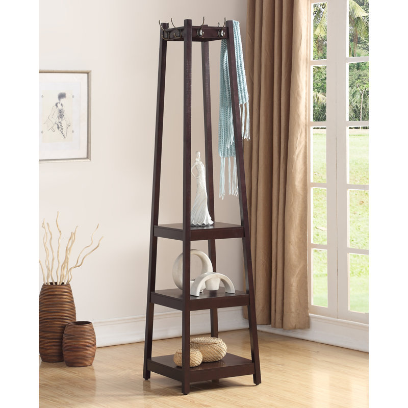 Gutha Freestanding 8 - Hook Coat Rack, Brown