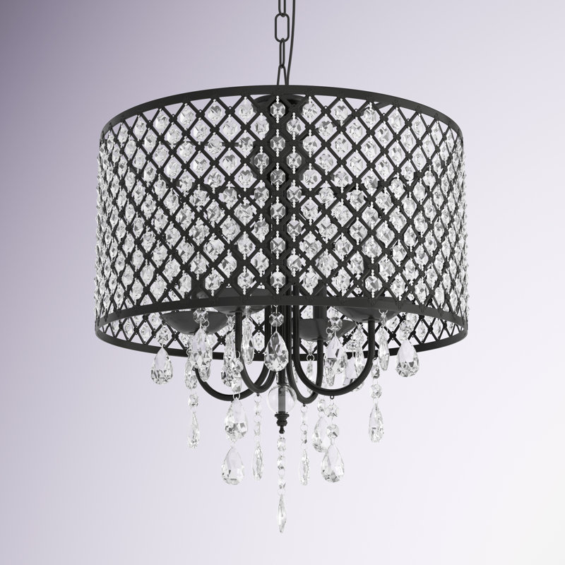 Sarai 4 - Light Dimmable Drum Chandelier