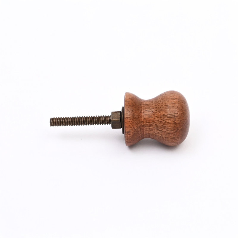 Brown Wooden Knob Small – Set of 6