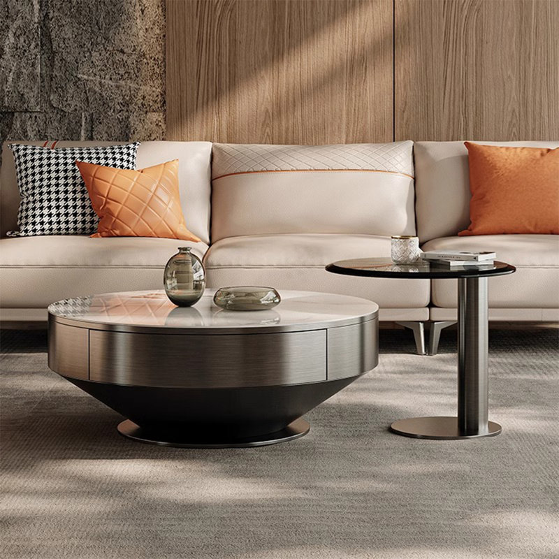Table ronde légère et luxueuse