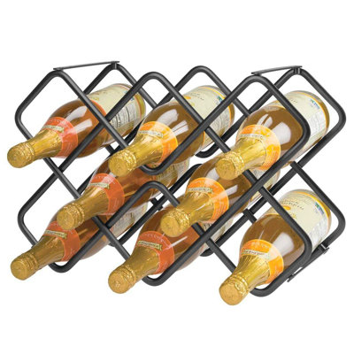 Baham 8 - Bottle Wine Bottle Rack in Black