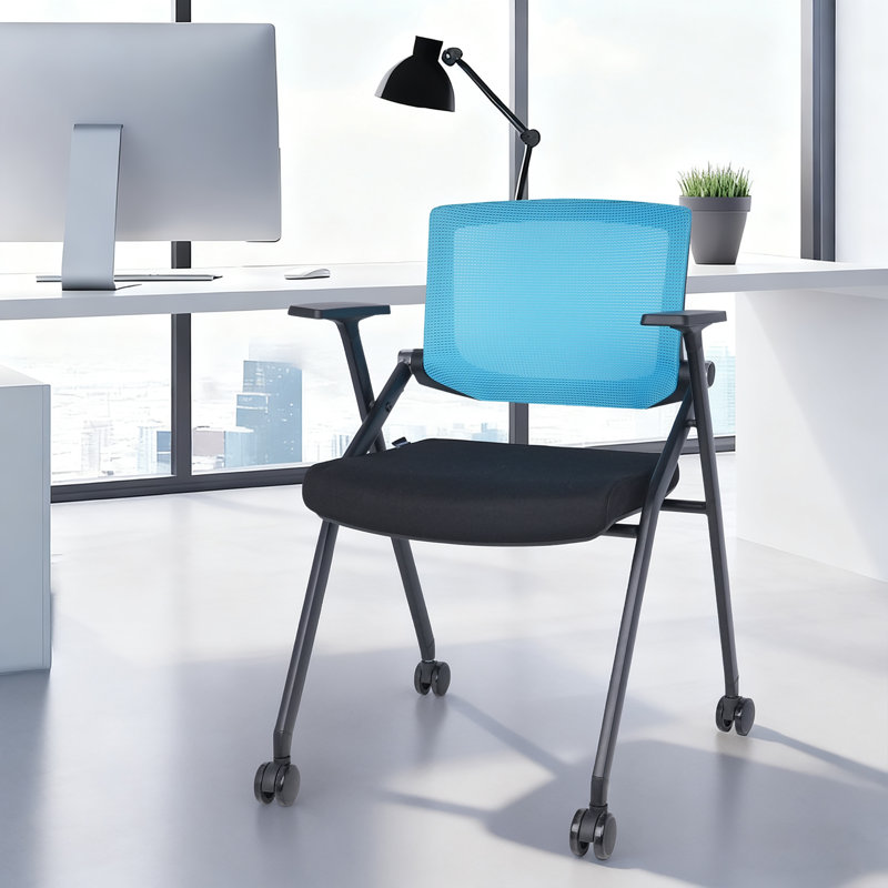 Foldable Conference Office Chair, Blue