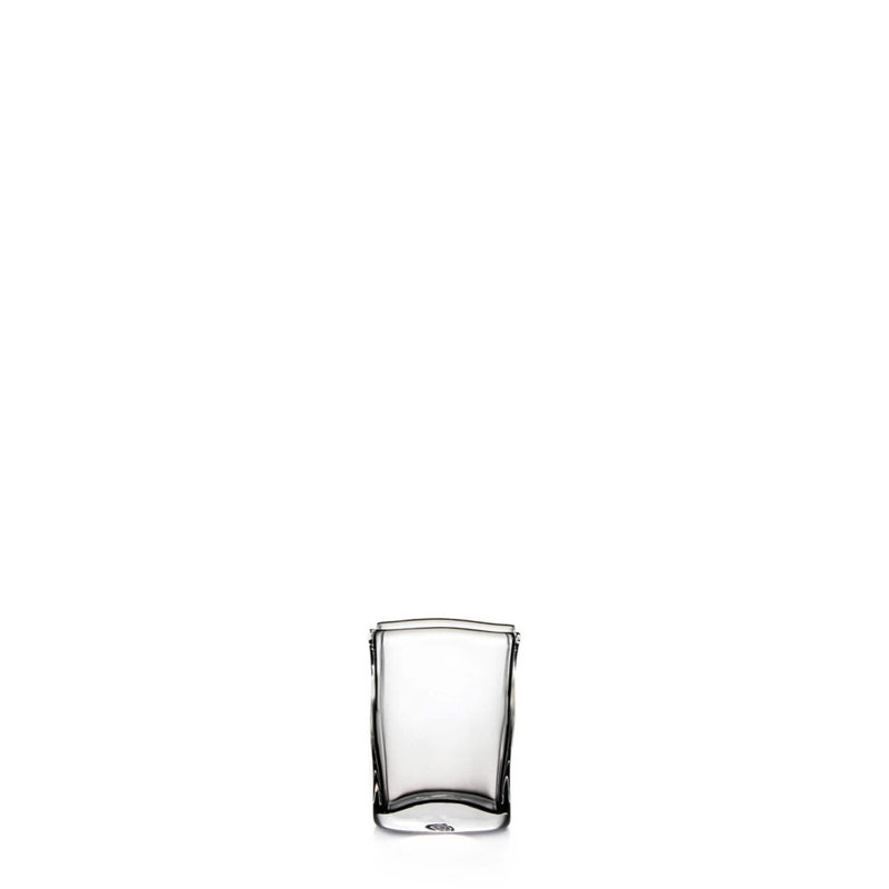 Weston Handmade Glass Table Vase, 5.25" H x 4.13" W x 2.25" D