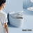 Smart Toilet With Heated Seat And Night Light, Tankless Toilets For Bathroom, Modern One Piece Toilet Standard Comfort Height Toilet With Auto Flush, Auto Open Close Lid/Seat,Slow Close