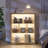 31.5" W Cube Bookcase With Tri-Color Sensor Light, Open Display Shelf-1016128779