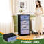 Commode de rangement verticale 4 tiroirs Dreamy Blue Sky Cloudscape Butterflies Stars Elegant Ribbon