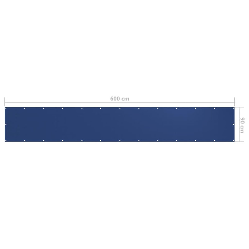 Aadon 0.9m x 6m Rectangular Shade Sail, Blue
