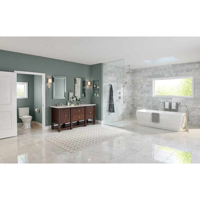 Connelly® Dual-Flush Elongated Two-Piece Toilet (Seat Not Included), Cotton , Left-Hand