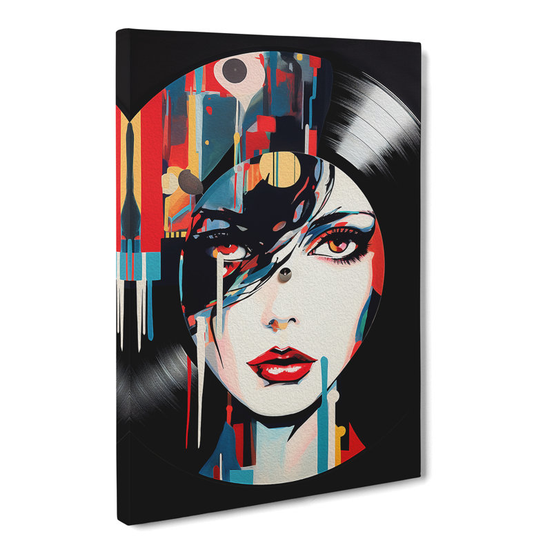 Vinyl Record Dadaism - Wrapped Canvas, 50cm H x 35cm W x 3cm D