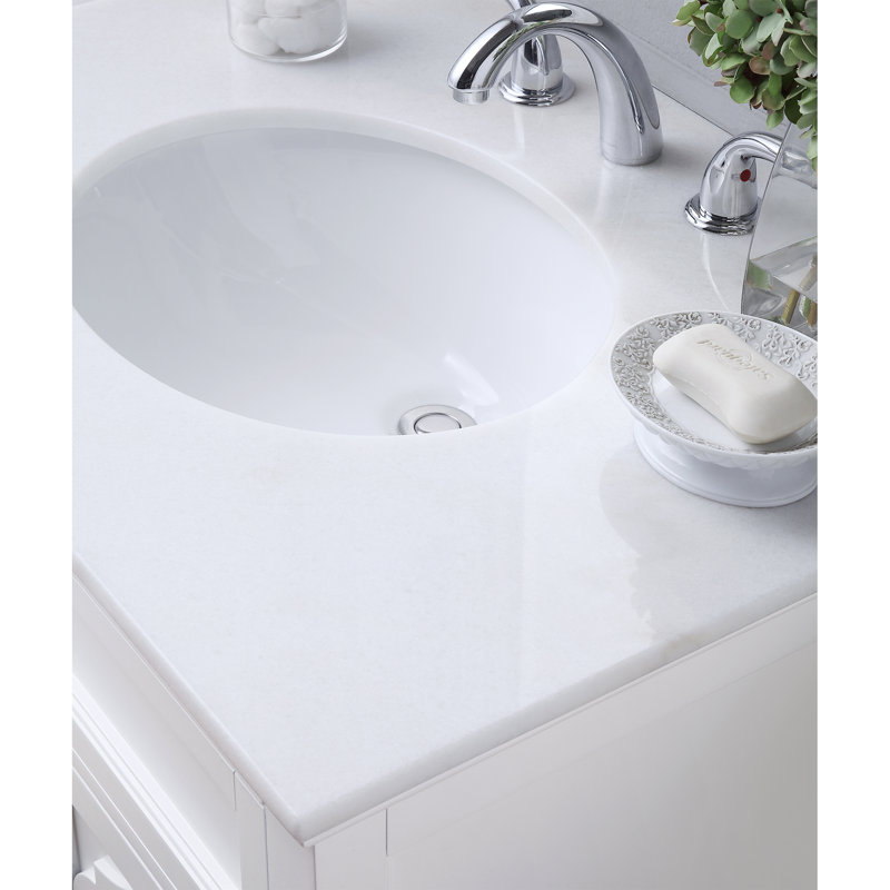 Ensemble de meuble-lavabo simple 31 po Gullens, Blanc