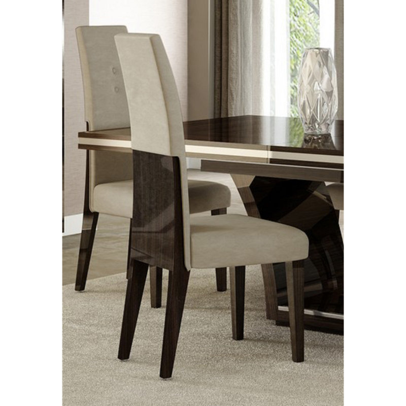 Chaises d'appoint de salle à manger en microfibre Darihanna