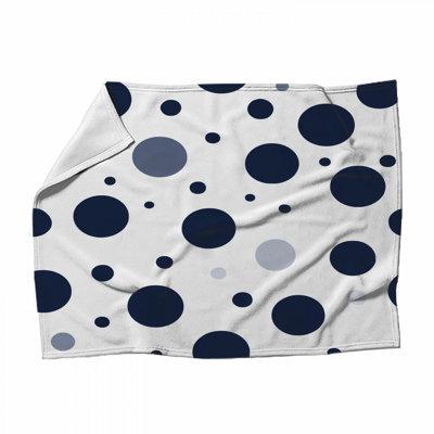 Polka Dots Fleece Throw Blanket - Pattern Throws for Sofas or Beds