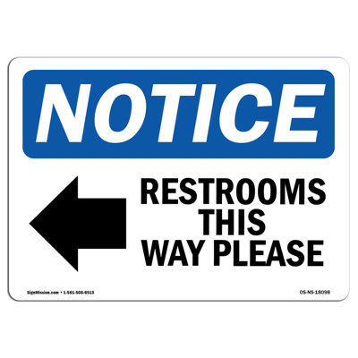 «Restroom This Way», flèche gauche