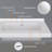 42 Inch Solid Surface Bathroom Vanity Top with Right SIde Integrated Sink, Bright White 2" Thick Modern Countertop, 1.38" Rear Backsplash, Smooth Edge Design, Waterproof & Easy Install