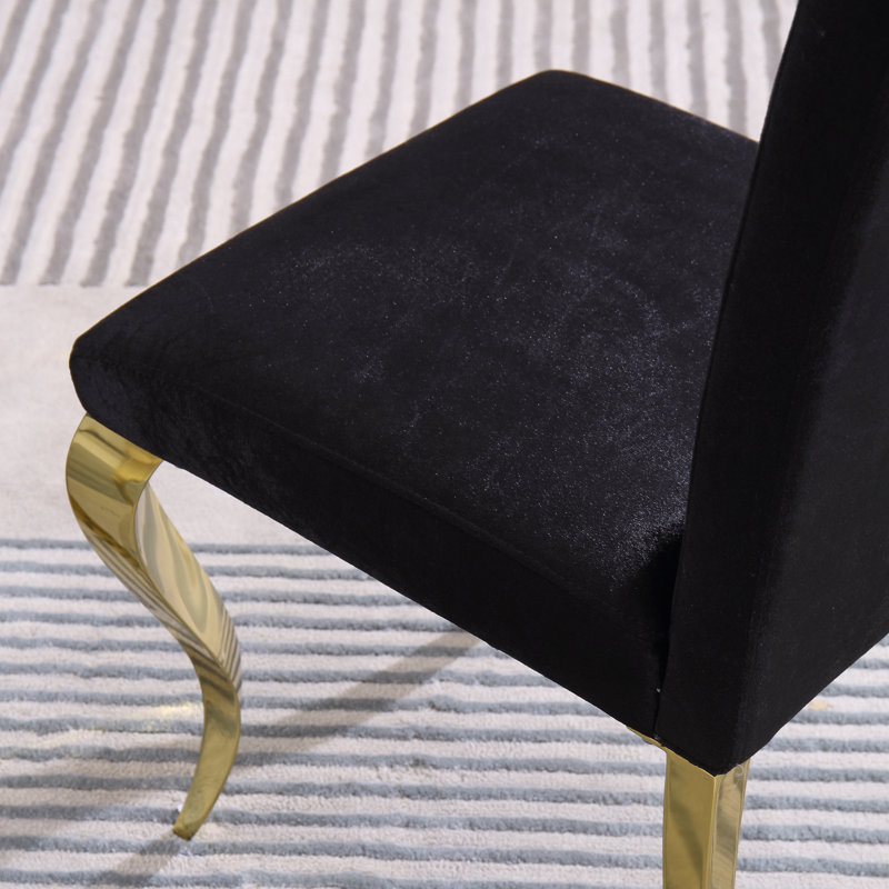 Faux Leather Dining Chairs, Accent Armless Chairs, Upholstered dining room chair, dinning chair,kitchen chair, Black, Silver