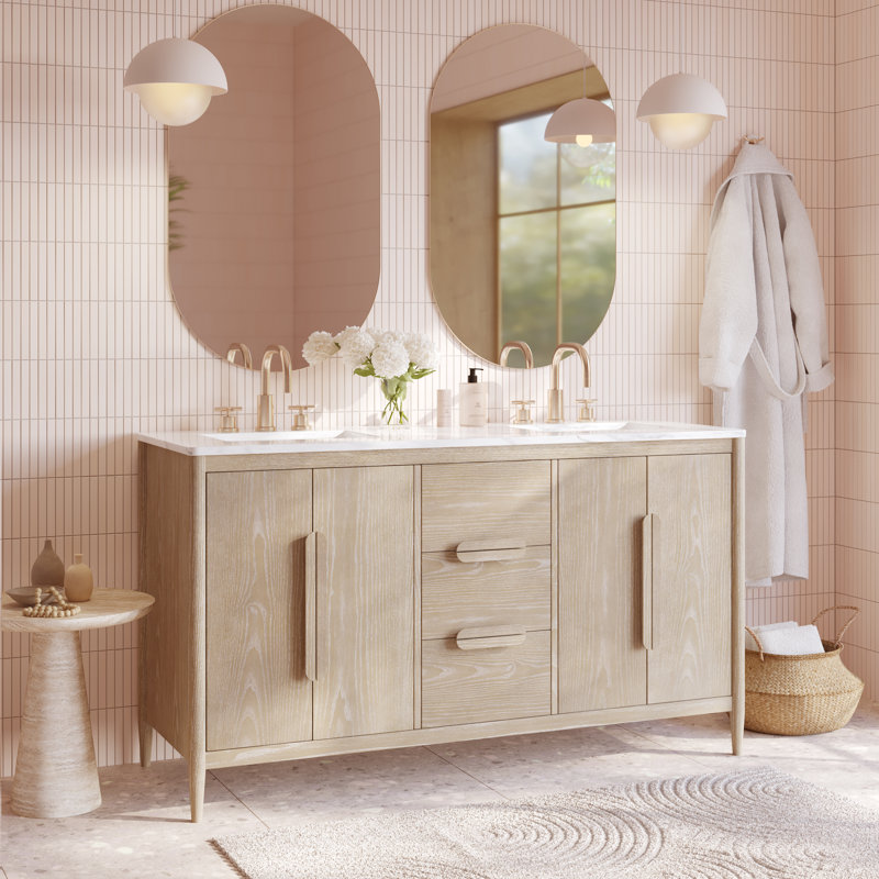 Elinor 60" Quartz Top Double Sink Vanity