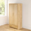 Bruner 2 Door Solid Wood Wardrobe