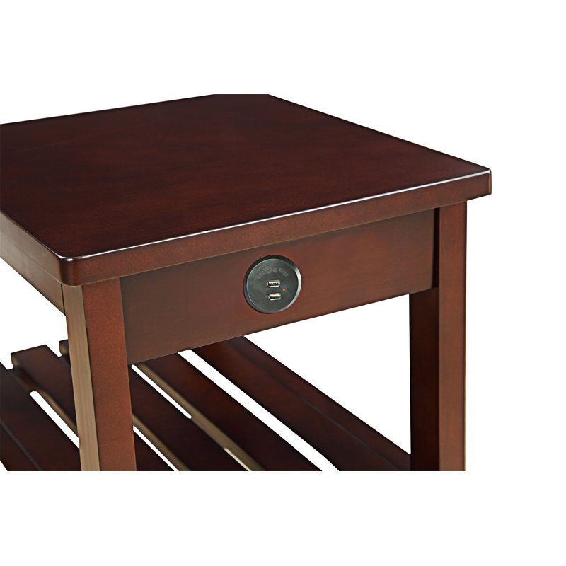ACME Wasaki Accent Table w/USB, Espresso