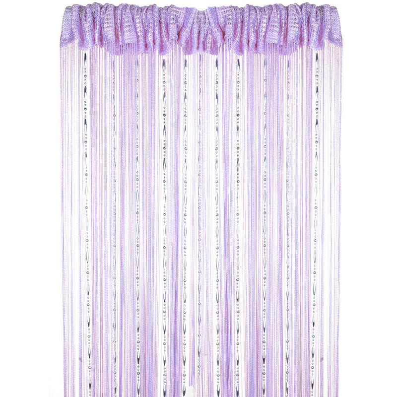 Dharshini Semi Sheer French Door Curtain Single Panel, Purple