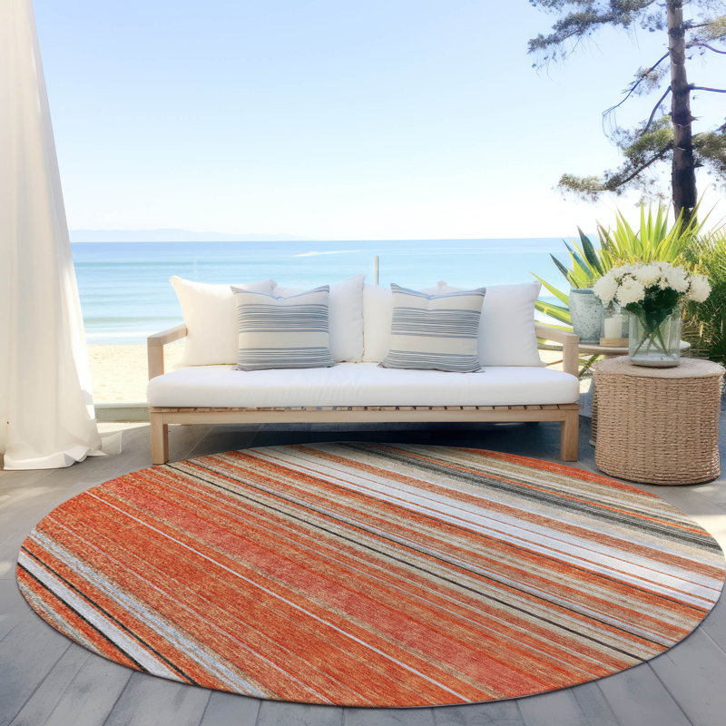 Tapis Chayden avec envers antidérapant, Rond 8 pi