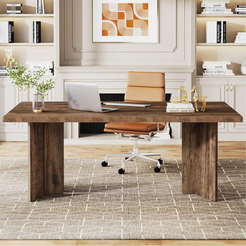 Bureau de direction 63 po Farmhouse, Noyer foncé