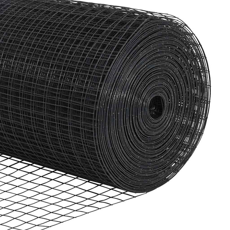 Vidaxl Fence With Posts Steel, Grey, 120cm H x 1000cm W x 2.7cm D