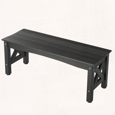Banc en plastique 44,5 résistant aux intempéries avec finition aspect bois