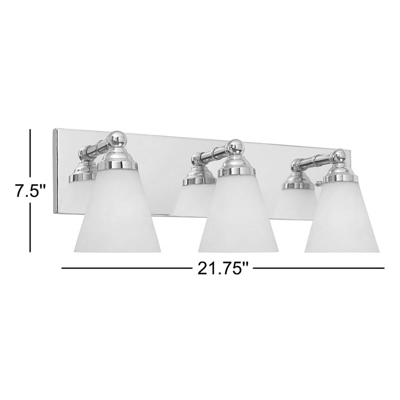 Éclairage pour salle de bain 3 lumières Bennfield, Chrome
