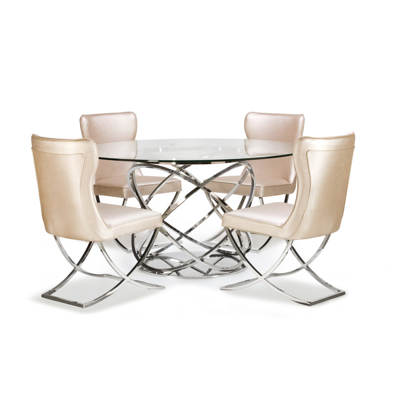 Table de salle à manger Potvin, argent
