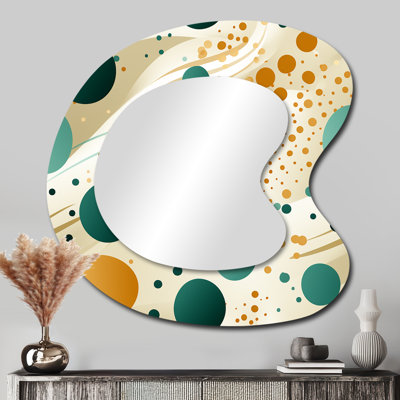 Miroir mural multicolore Mid-Century