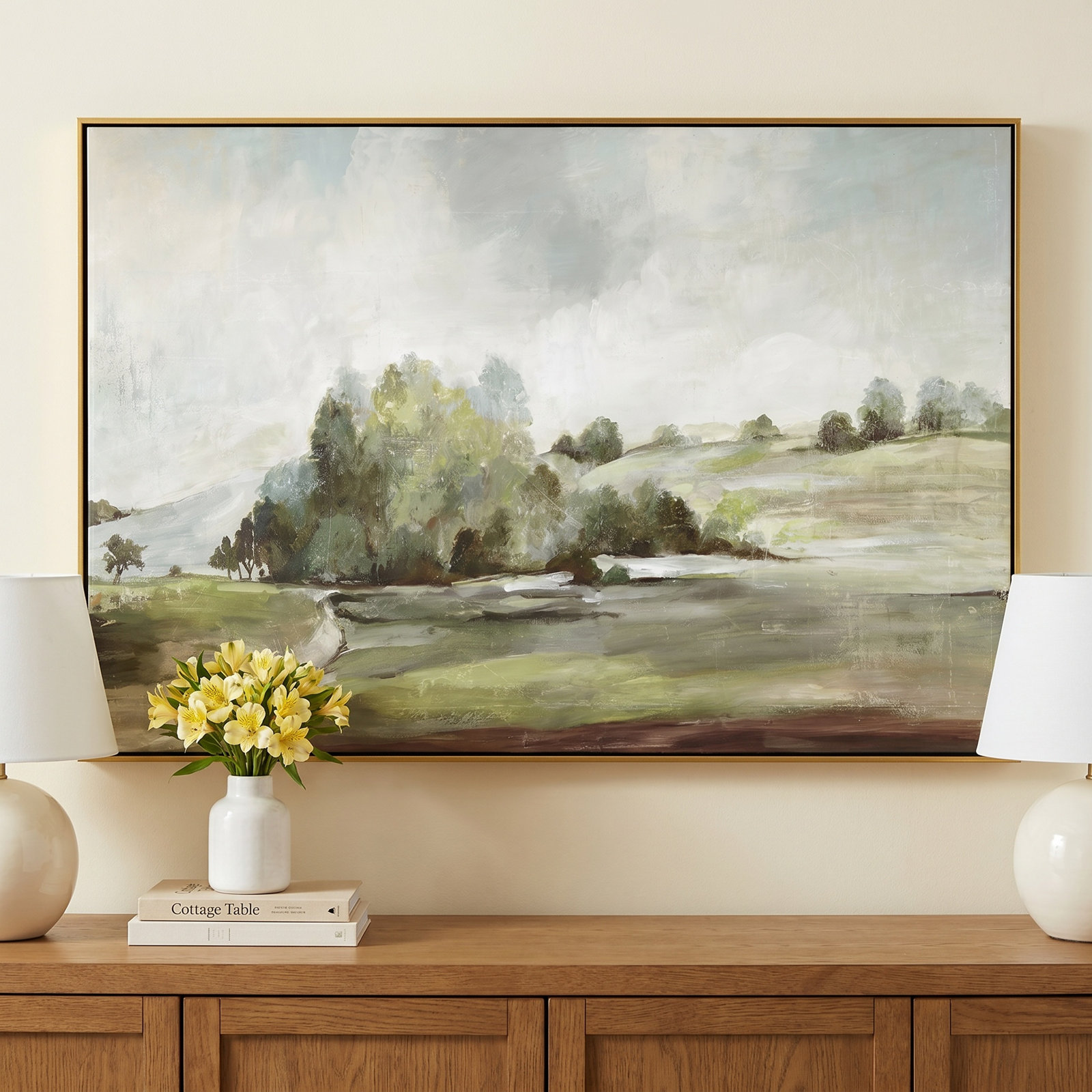 Concorde "Green Country Road" Print, 9.5" H x 11.5" W, Gold