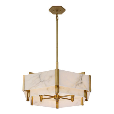 Orleans 6-Light Hubbs in Distressed Gold