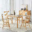 5 -Person Poplar Solid Wood Dining Set-1776737848