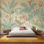 Papier peint botanique tropical, paon et feuilles de palmier-1311344536-1311344537