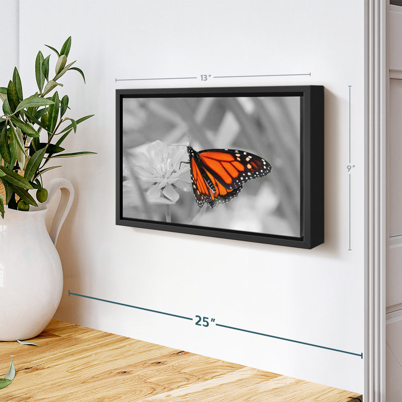 «Orange Butterfly Wonder Wall Art», H 9 po x l 13 po