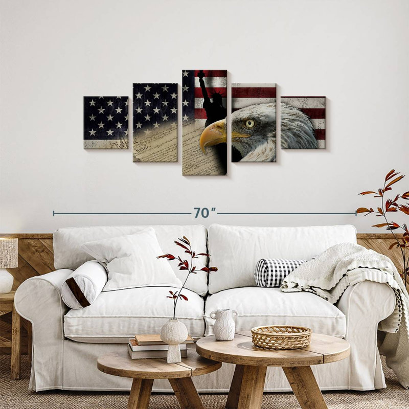 Symboles américains, H 24 po x l 55 po