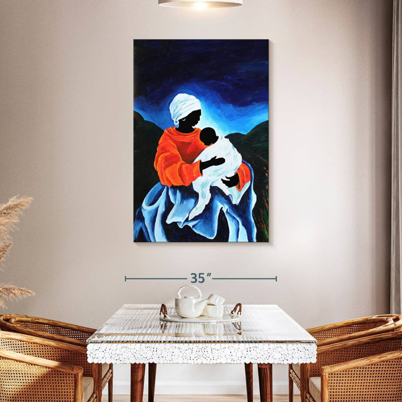 Lelend Madonna and Child Berceuse, H 48 po x l 32 po