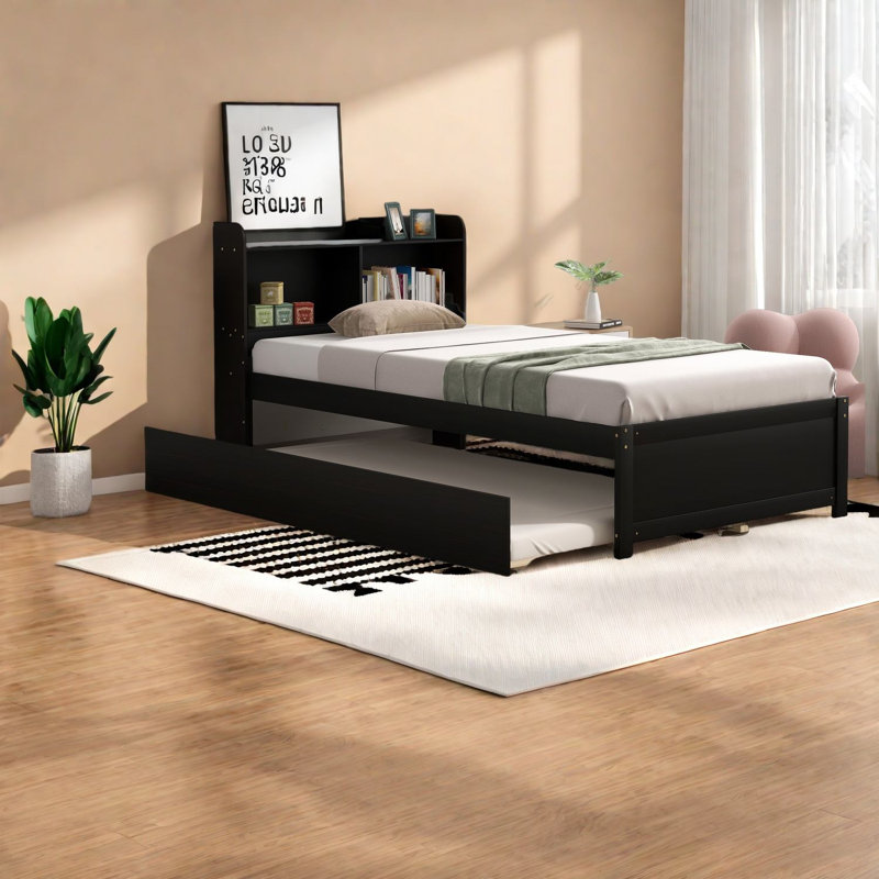 Lits simples avec lit gigogne en bois de pin et conception compacte pour les petits espaces