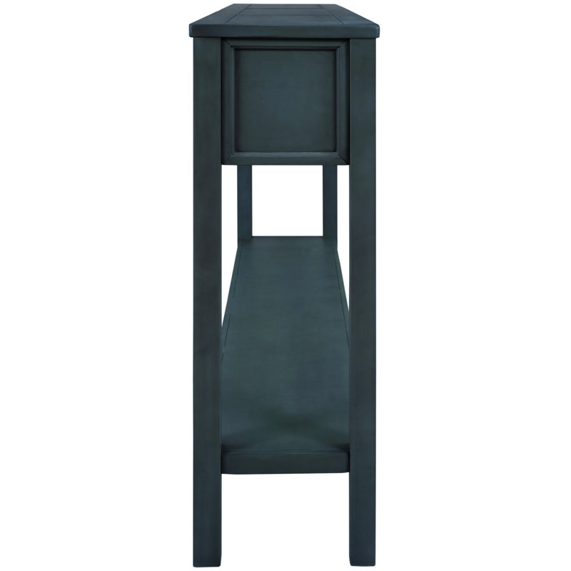 Rustic Entryway Console Table, Navy