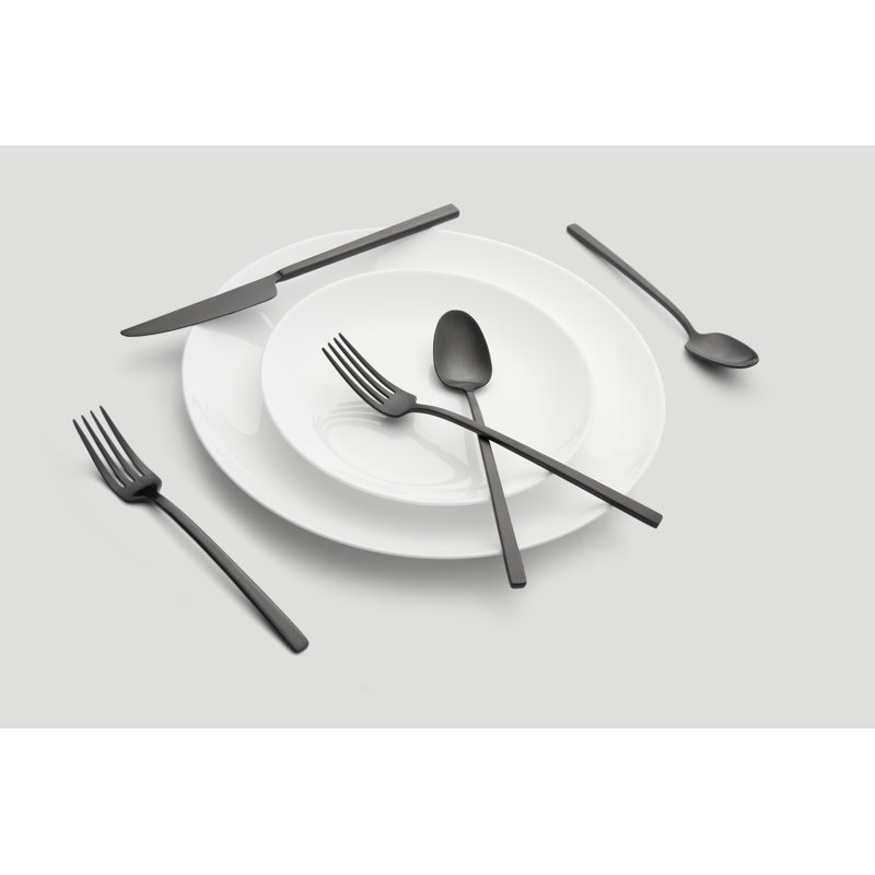 Loretta 20 Piece Flatware Set, Black