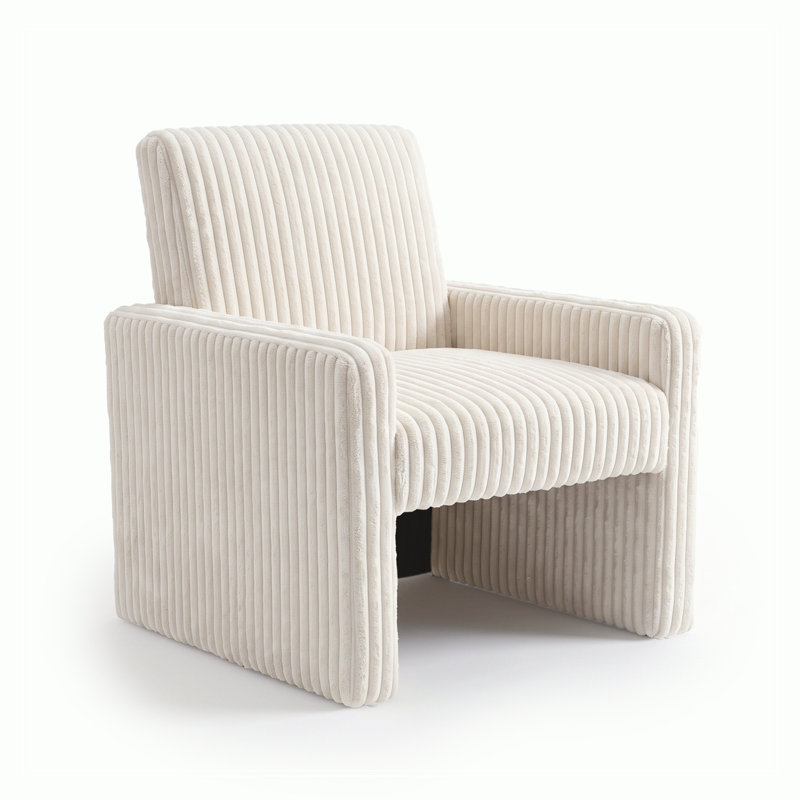 Fauteuil d'appoint avec coussin moelleux, White