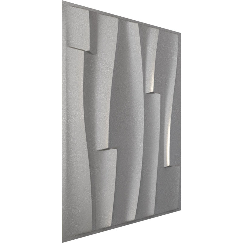 Panneau mural décoratif 3D brique vague l 19 5/8 po x H 19 5/8 po EnduraWall, métallique (couvre 2,67 pieds carrés)