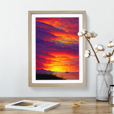 Sacred Ocean Sunset - Framed Print