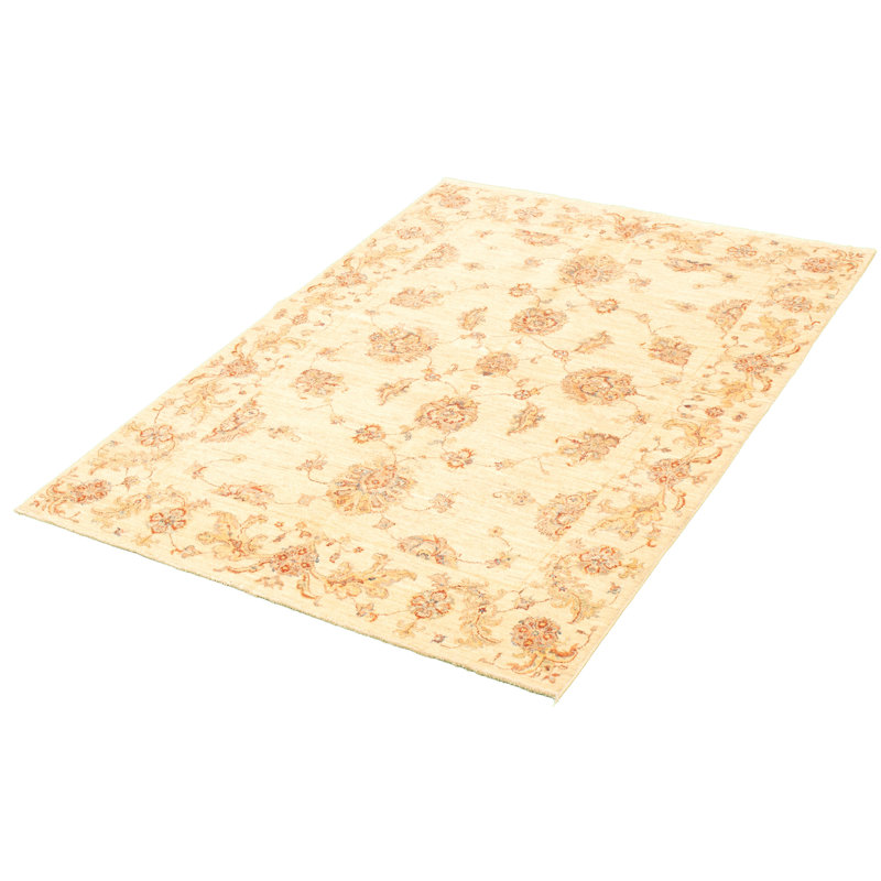 Tapis unique en laine noué à la main 4 pi 10 po x 7 pi 1 po nouvel âge Hahnert
