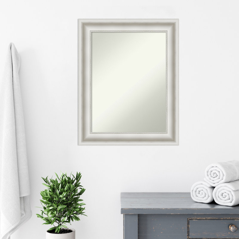 Miroir mural de salle de bain non biseauté blanc 23,5 po x 29,5 po Parlor, 29,5 po x 23,5 po