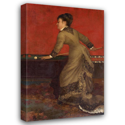 «Elegant at Billiards» par Alfred Stevens - Art mural sur toile tendue avec châssis