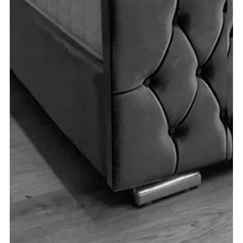Avaleen Upholstered Bed, Burgundy, Super King (180 x 200 cm)