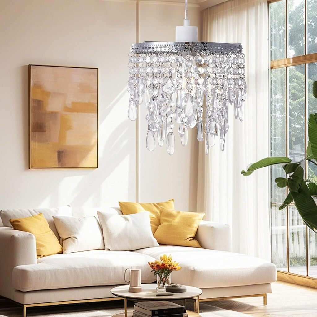 Crystal Pendant Light Shade, Modern Chandelier Design Ceiling Pendant Light Shade